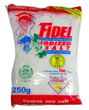FIDEL IODIZED SALT (COARSE) 250gx48's