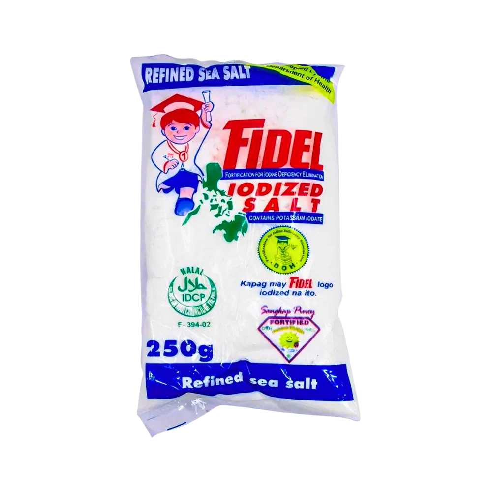 FIDEL IODIZED SALT (REFINED) 250gx48's